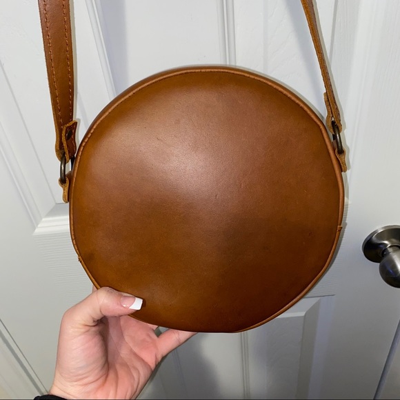 portland leather circle crossbody
